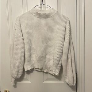 Forever 21 Cream Cowl Neck Sweater